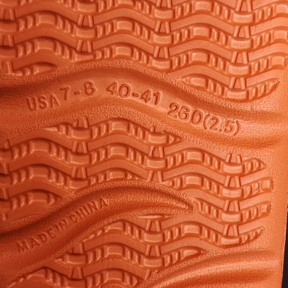 Orange Women's Slide Sandals - Picture 4 of 4